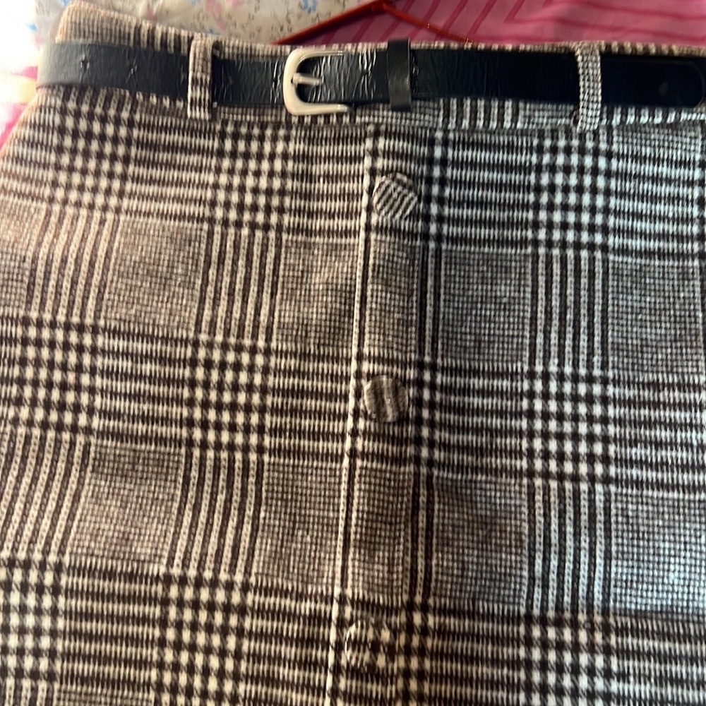 A Line Tweed Woolen Skirt - Picture 5 of 6
